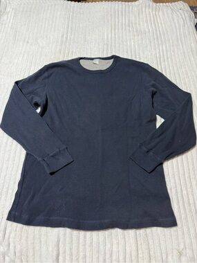 Old Navy Men's Long-Sleeve Thermal Crew in Navy Blue